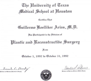 Dr Koelliker certification 1